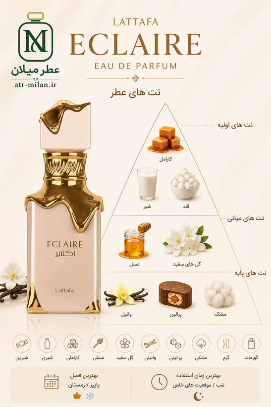 عطر لطافه اکلایر - Lattafa Perfumes - Eclaire