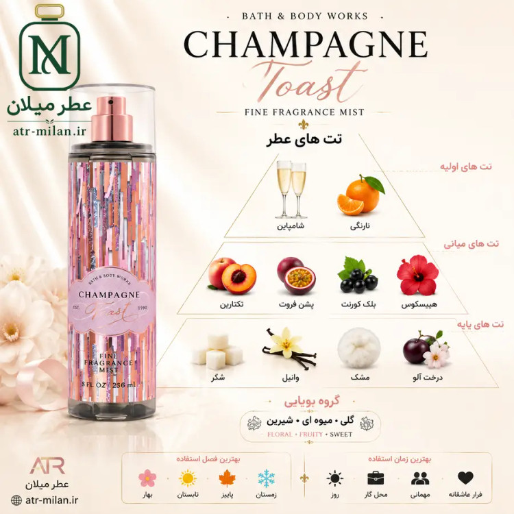 عطر شامپاین توست - Bath & Body Works Champagne Toast