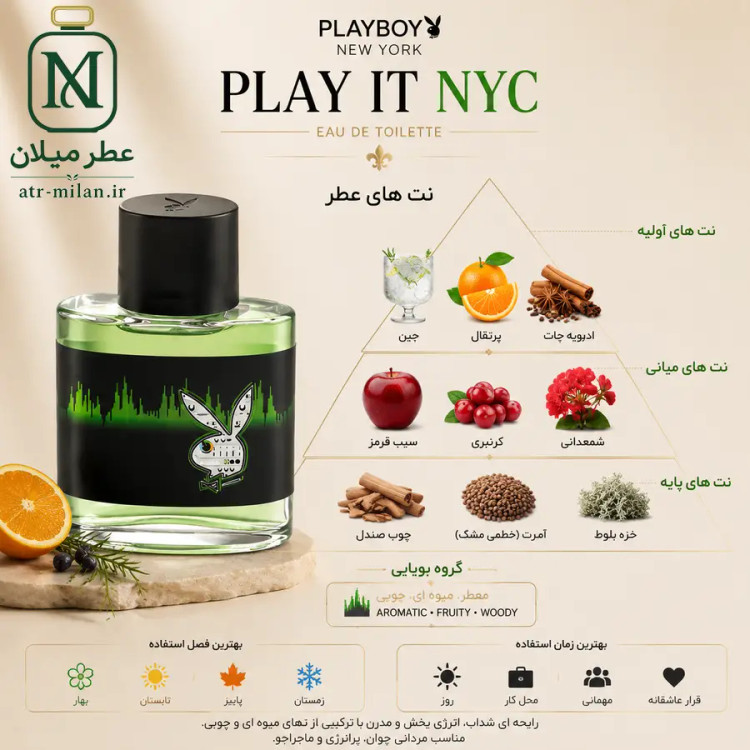 عطر برلین پلی بوی (سبز) - play boy